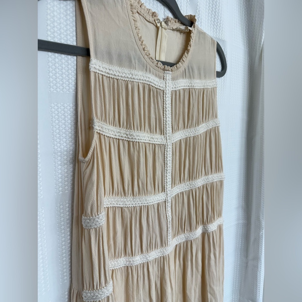 Grade & Gather Cream Natural Dress